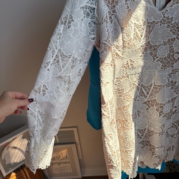 NWT Anthropologie Adelyn Rae Karli Lace White Dress Sz XL - Picture 8 of 8